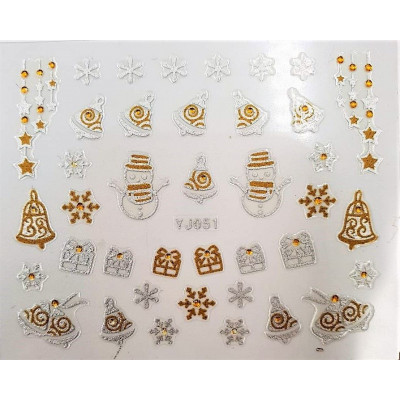 Наклейки для ногтей Новогоднее чудо YJ051 Наклейки для ногтей Новогоднее чудо YJ051