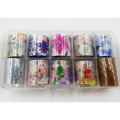 Фольга E.Co Nails с рисунокм в маленькой коробке (10 шт/уп.) Фольга E.Co Nails с рисунокм в маленькой коробке (10 шт/уп.)