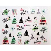 Наклейки для ногтей Новогоднее чудо E885