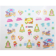 Наклейки для ногтей Новогоднее чудо E890