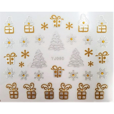 Наклейки для ногтей Новогоднее чудо YJ060 Наклейки для ногтей Новогоднее чудо YJ060