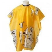 Пеньюар на кнопках детский Собачки желтый водот-щий (95×130см)  MelonPro MP1250