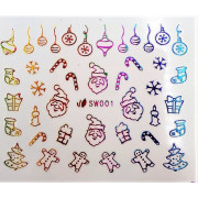 Наклейки для ногтей Новогоднее чудо SW001