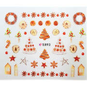 Наклейки для ногтей Новогоднее чудо E893