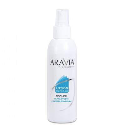 Лосьон ARAVIA Professional очищающий с хлоргексидином, 150мл Лосьон ARAVIA Professional очищающий с хлоргексидином, 150мл