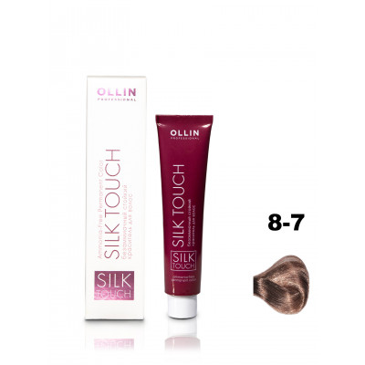 OLLIN SILK TOUCH 8/7 светло-русый коричневый 60мл Безаммиачный стойкий краситель для волос OLLIN SILK TOUCH 8/7 светло-русый коричневый 60мл Безаммиачный стойкий краситель для волос