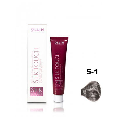 OLLIN SILK TOUCH 5/1 светлый шатен пепельный 60мл Безаммиачный стойкий краситель для волос OLLIN SILK TOUCH 5/1 светлый шатен пепельный 60мл Безаммиачный стойкий краситель для волос