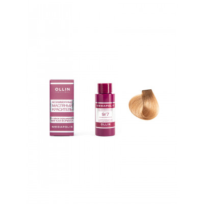 OLLIN MEGAPOLIS_ 9/7 блондин коричневый 50мл Безаммиачный масляный краситель для волос OLLIN MEGAPOLIS_ 9/7 блондин коричневый 50мл Безаммиачный масляный краситель для волос