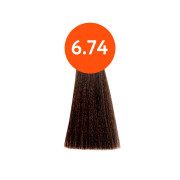 OLLIN "N-JOY"  6/74 – темно–русый коричнево-медный, перманентная крем-краска для волос 100мл