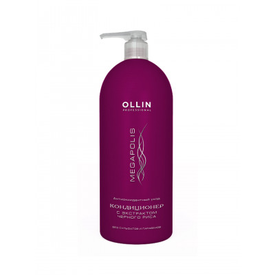 OLLIN MEGAPOLIS Кондиционер с экстрактом черного риса 1000мл (БЕЗ СУЛЬФАТОВ и ПАРАБЕНОВ) OLLIN MEGAPOLIS Кондиционер с экстрактом черного риса 1000мл (БЕЗ СУЛЬФАТОВ и ПАРАБЕНОВ)