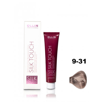 OLLIN SILK TOUCH 9/31 блондин золотисто-пепельный 60мл Безаммиачный стойкий краситель для волос OLLIN SILK TOUCH 9/31 блондин золотисто-пепельный 60мл Безаммиачный стойкий краситель для волос