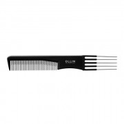 Расчёска карбоновая с металлической "вилкой", 19,2 см. OLLIN Professional