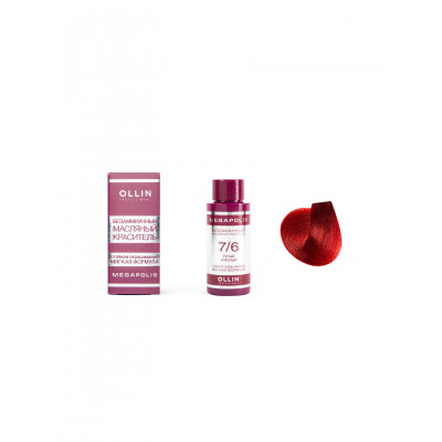 OLLIN MEGAPOLIS_ 7/6 русый красный 50мл Безаммиачный масляный краситель для волос OLLIN MEGAPOLIS_ 7/6 русый красный 50мл Безаммиачный масляный краситель для волос