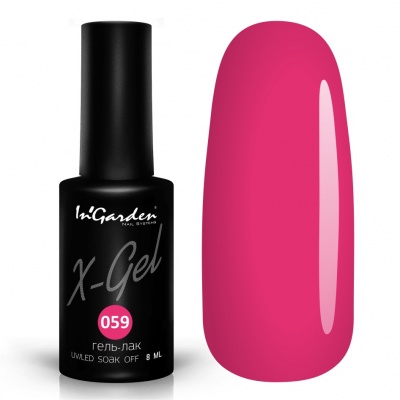 Гель-лак X-Gel 059 InGarden, 8 мл. светло вишневый Гель-лак X-Gel 059 InGarden, 8 мл. светло вишневый