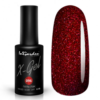 Гель-лак X-Gel 096 InGarden, 8 мл. блестящий бордово коричневый Гель-лак X-Gel 096 InGarden, 8 мл. блестящий бордово коричневый