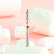 Фреза алмазная пламя красная 2,55* 9,1 мм арт. 1315