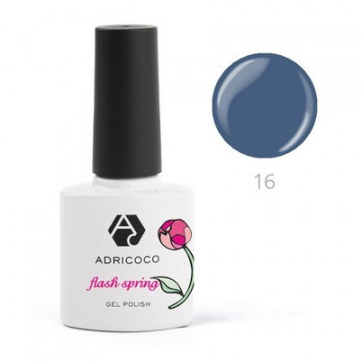Гель-лак ADRICOCO FLASH SPRING № 16 мокрый асфальт (8 мл.) Гель-лак ADRICOCO FLASH SPRING № 16 мокрый асфальт (8 мл.)
