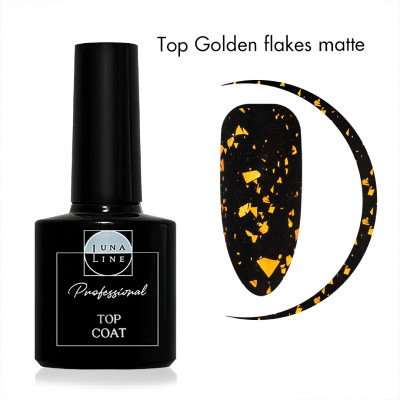 Завршающее покрытие LunaLine Golden Flakes Matte 10мл Завршающее покрытие LunaLine Golden Flakes Matte 10мл