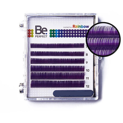 Ресницы Be Perfect Фиолетовый мини микс, C+ 0,10 7-12mm Ресницы Be Perfect Фиолетовый мини микс, C+ 0,10 7-12mm