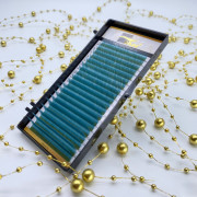 Ресницы Ollure Бирюзовые mix , D 0,07 6-13mm