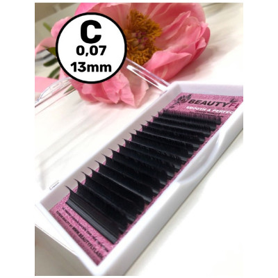 Ресницы Beautyfly (отдельные длины), C 0,07 13mm Ресницы Beautyfly (отдельные длины), C 0,07 13mm