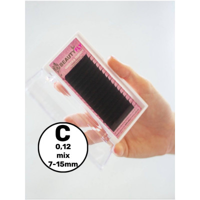 Ресницы Beautyfly микс 16л, C 0,12 7-15mm Ресницы Beautyfly микс 16л, C 0,12 7-15mm