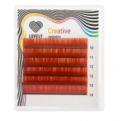 Ресницы Lovely мини микс Винные, D 0,10 7-11mm Ресницы Lovely мини микс Винные, D 0,10 7-11mm
