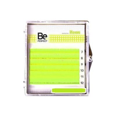 Ресницы Be Perfect Neon Желтые мини микс, C 0,10 7-12mm Ресницы Be Perfect Neon Желтые мини микс, C 0,10 7-12mm