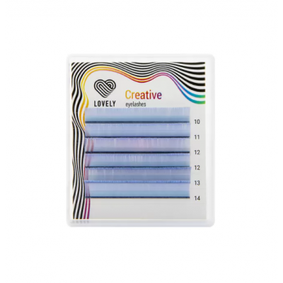 Ресницы Lovely мини микс Светло-голубые, D 0,10 10-14mm Ресницы Lovely мини микс Светло-голубые, D 0,10 10-14mm