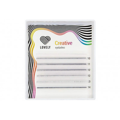 Ресницы Lovely мини микс Белые, C+ 0,10 10-14mm Ресницы Lovely мини микс Белые, C+ 0,10 10-14mm