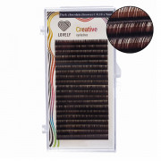 Ресницы Lovely темный шоколад микс, L 0,10 7-12mm