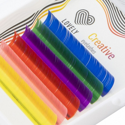 Ресницы Lovely Multicolor мини 6 лент, D 0,07 11mm Ресницы Lovely Multicolor мини 6 лент, D 0,07 11mm