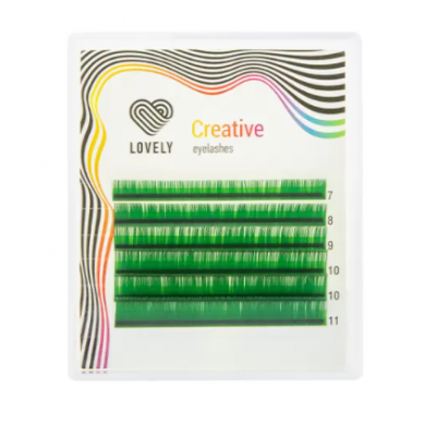 Ресницы Lovely мини микс Зеленые, C 0,10 10-14mm Ресницы Lovely мини микс Зеленые, C 0,10 10-14mm