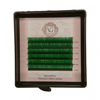 Ресницы Verdi Зеленый mix, D 0,07 Ресницы Verdi Зеленый mix, D 0,07