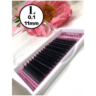 Ресницы Beautyfly (отдельные длины), L 0,10 11mm Ресницы Beautyfly (отдельные длины), L 0,10 11mm