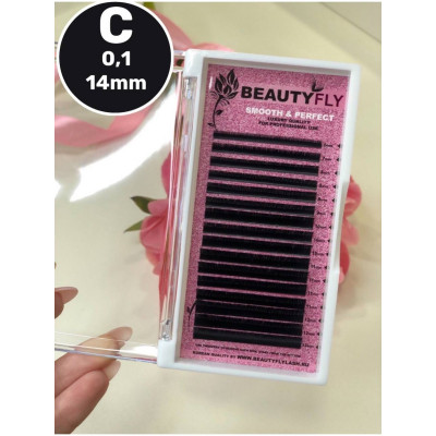 Ресницы Beautyfly (отдельные длины), C 0,10 14mm Ресницы Beautyfly (отдельные длины), C 0,10 14mm