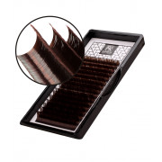 Ресницы Barbara Горький шоколад отдельные длины, D 0,10 13mm