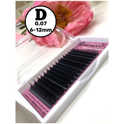 Ресницы Beautyfly микс 16л, D 0,07 6-12mm Ресницы Beautyfly микс 16л, D 0,07 6-12mm