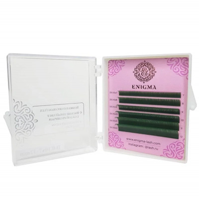 Ресницы Enigma Green мини микс, M 0,10 8-13mm Ресницы Enigma Green мини микс, M 0,10 8-13mm