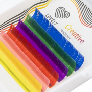 Ресницы Lovely Multicolor мини 6 лент, D 0,07 12mm