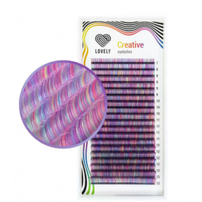 Ресницы Lovely микс Колорированные №2, D 0,07 7-13mm Ресницы Lovely микс Колорированные №2, D 0,07 7-13mm