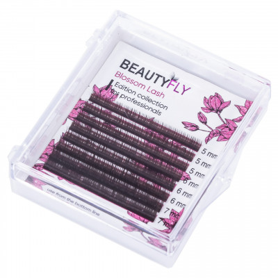 Ресницы Beautyfly горький шоколад BB(отдельные длины), D 0,10 7mm Ресницы Beautyfly горький шоколад BB(отдельные длины), D 0,10 7mm