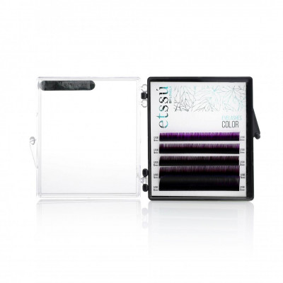 Ресницы Etssu цветные мини микс фиолетовые, Ресницы Etssu цветные мини микс фиолетовые,