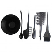 Набор для окрашивания волос (щетка, расчески, миска, палочка для смешивания краски)