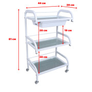 Косметологическая тележка 913 с выдвижным ящиком