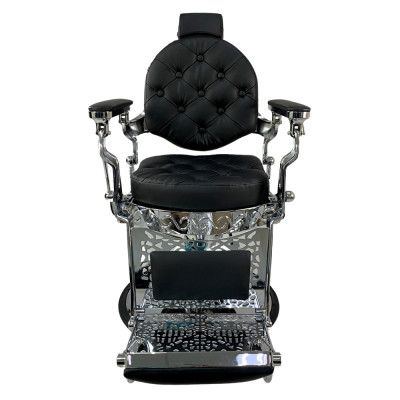 Парикмахерское барбер кресло А-005S для барбершопа серебристый корпус Парикмахерское барбер кресло А-005S для барбершопа серебристый корпус