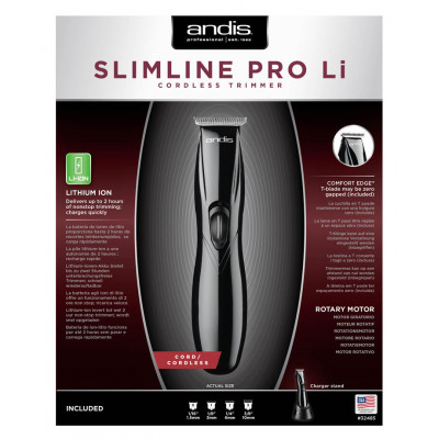 Триммер для стрижки волос Andis D-8 Slimline Pro 0.1 мм, аккум/сетевой, 2.45 W, 4 нас. 33790 (32485) Black Триммер для стрижки волос Andis D-8 Slimline Pro 0.1 мм, аккум/сетевой, 2.45 W, 4 нас. 33790 (32485) Black