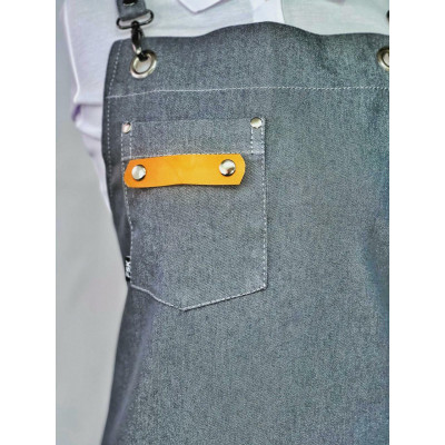 Фартук мастера и парикмахера джинс на люверсах - серый Фартук мастера и парикмахера джинс на люверсах - серый