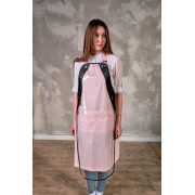 Фартук мастера и парикмахера Медея с защитной накидкой розовый