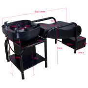 Парикмахерская мойка с креслом 9628 с пластиковой раковиной